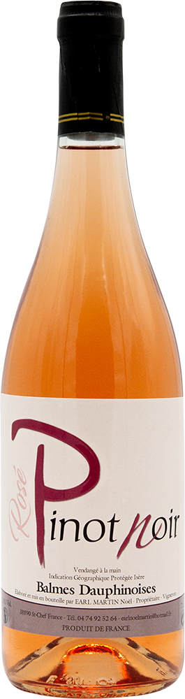 Bouteille de vin rosé Pinot noir du domaine Noël Martin