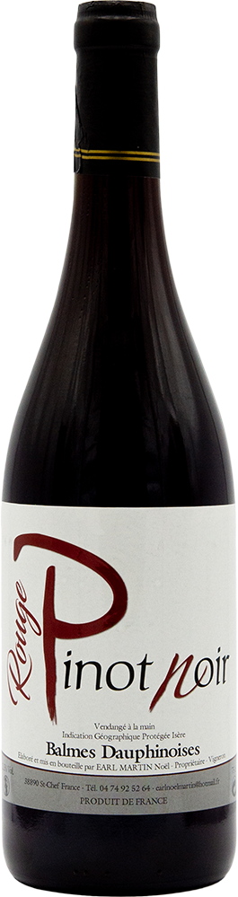 Bouteille de vin rouge Pinot noir du domaine Noël Martin